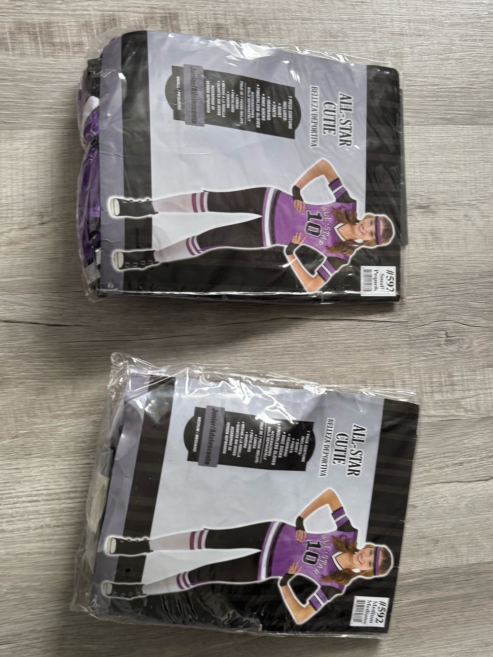 2-Pack Sport Team Cheerleader Basketball Halloween Costumes Jr S + M